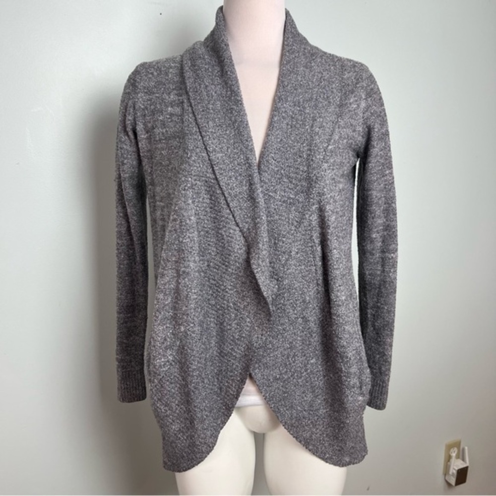 Barefoot Dreams Heather Gray Open Front Cardigan
